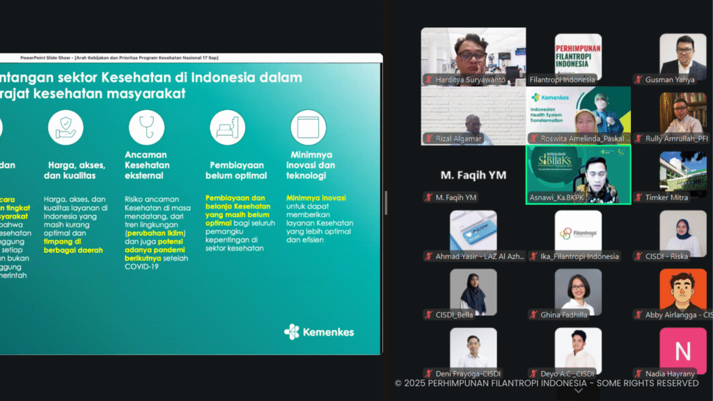 Workshop Filantropi Indonesia – Kementerian Kesehatan (KEMENKES): Menguatkan Kolaborasi untuk Pembangunan Kesehatan Nasional 5 PLF 71 2